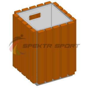 Купить Урна металлическая в деревянной обрешетке SP МФ400 в Вяземском 
