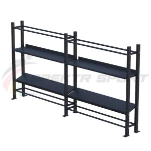 Купить Модульный стеллаж для гантелей, гирь и медболов 3780х430х1950 (2 секции) в Вяземском 