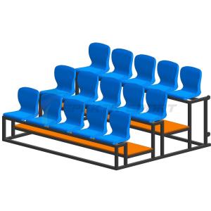Купить Трибуна мобильная 3 ряда сиденья пластиковые на 15 мест в Вяземском 