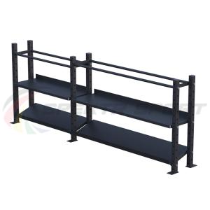 Купить Модульный стеллаж для гантелей, гирь и медболов 3180х430х1200 (2 секции) в Вяземском 